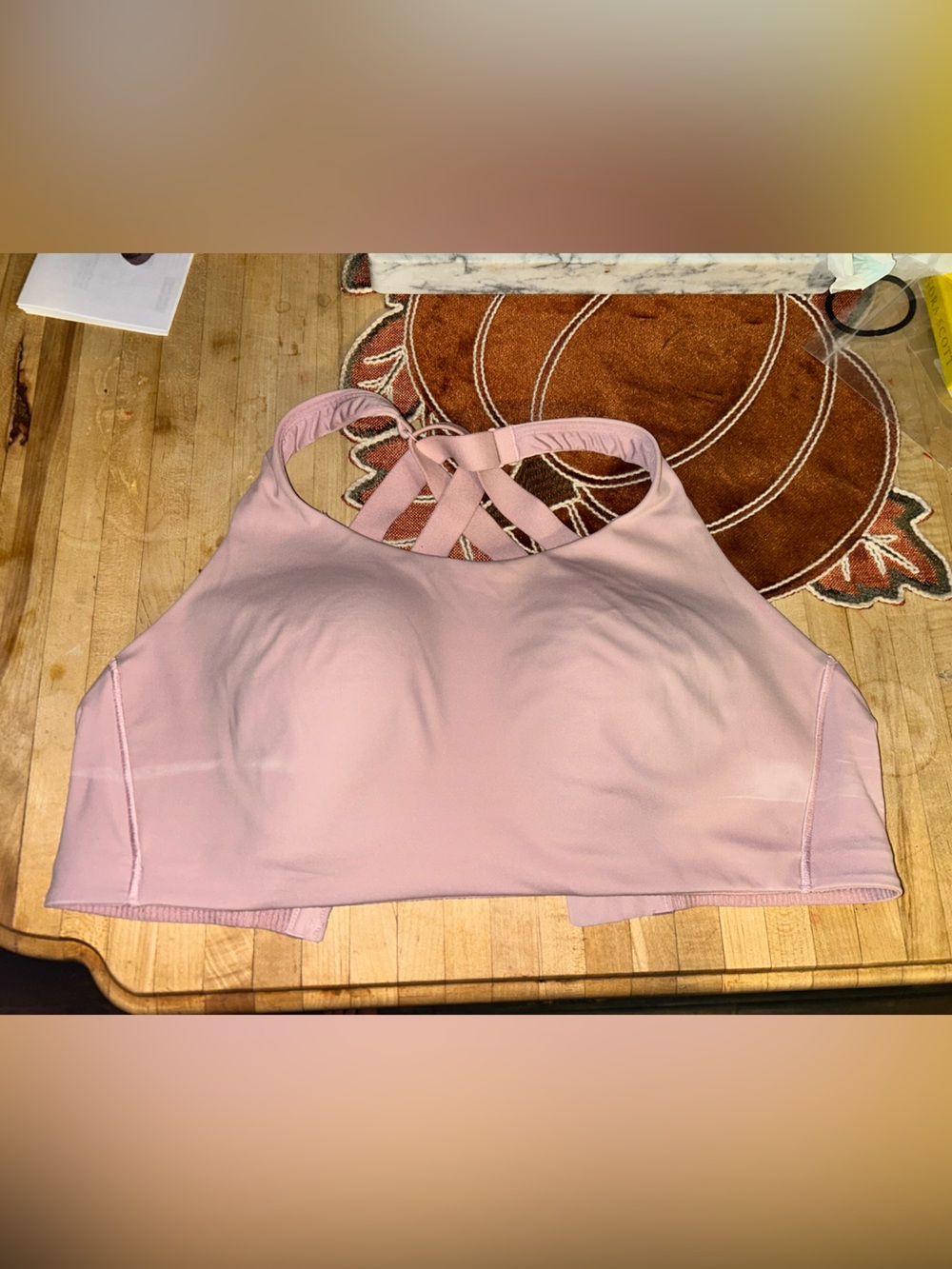 lululemon athletica Light Pink Strappy Back Sports Bra